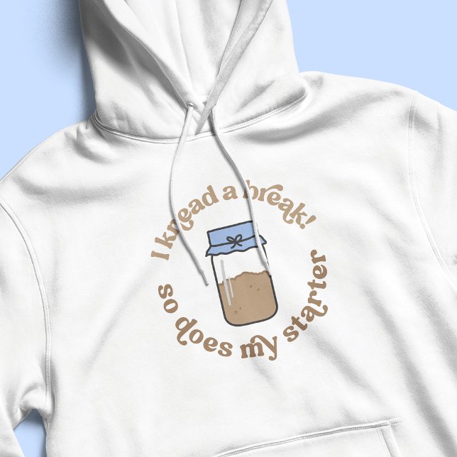 Trendy Retro Sourdough Starter Bakery Funny Hoodie (Trendy funny sourdough bread baker white hoodie - the perfect gift for a sourdough enthusiast)
