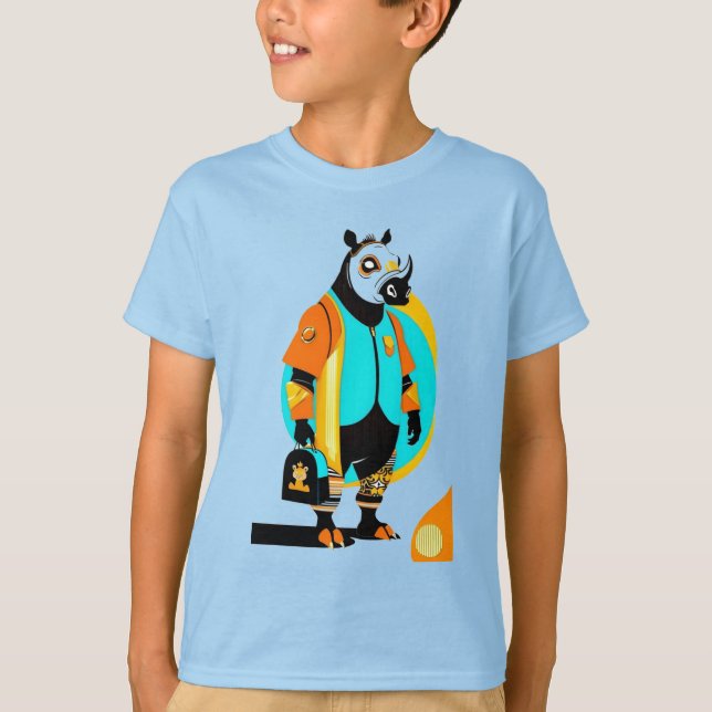 Trendy Rhinos  T-Shirt (Front)