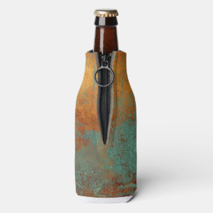 Trendy Rich Copper Patina Metallic Bottle Cooler