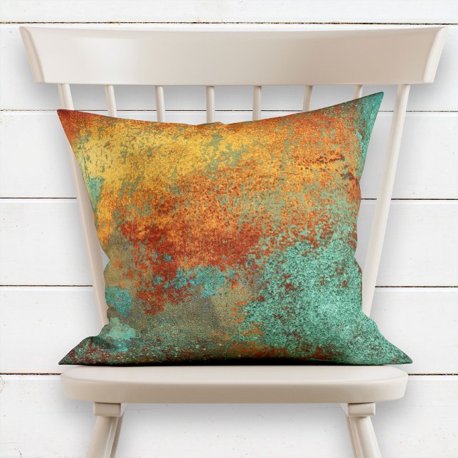 Trendy Rich Copper Patina Metallic Cushion (Creator Uploaded)