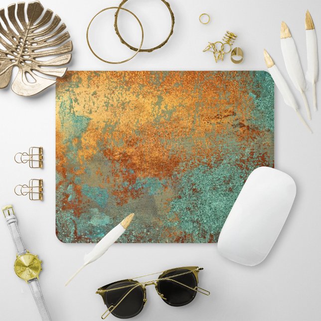 Trendy Rich Copper Patina Metallic Mouse Mat (Creator Uploaded)
