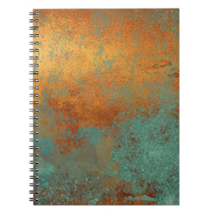Trendy Rich Copper Patina Metallic Notebook