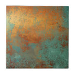 Trendy Rich Copper Patina Metallic Tile<br><div class="desc">A trendy modern copper patina ceramic tile. This will bring a warmth and richness to your home decor. Copyright Personalised Home Decor,  all rights reserved.</div>