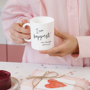 Trendy Romantic Black Quote Gift Coffee Mug