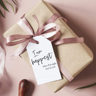 Trendy Romantic Black Quote Gift Gift Tags