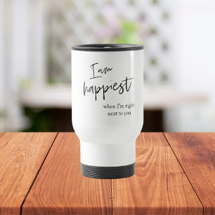 Trendy Romantic Black Quote Gift Travel Mug
