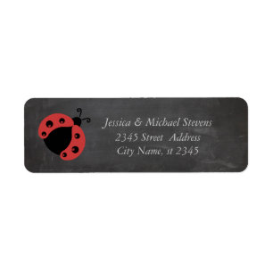 Trendy romantic ladybug chalkboard