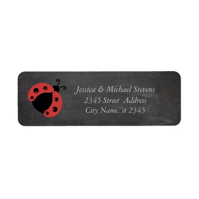 Trendy romantic ladybug chalkboard (Front)