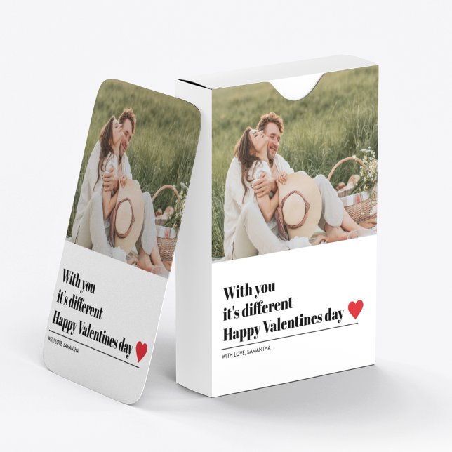  Trendy Romantic Quote | Valentines Best Gift Playing Cards (Creator Uploaded)