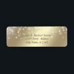 Trendy romantic stylish golden look sparkles<br><div class="desc">Elegant trendy romantic sparkles with golden background make this design very chic. A touch of elegance and style.Customise with your monogram initial,  name and address details.</div>