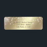 Trendy romantic stylish golden look sparkles<br><div class="desc">Elegant trendy romantic sparkles with golden background make this design very chic. A touch of elegance and style.Customise with your monogram initial,  name and address details.</div>