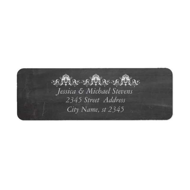 Trendy romantic stylish lace damask chalkboard (Front)