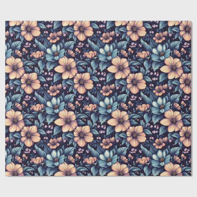 Trendy Rose Destination Wrapping Paper (Flat)