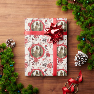 Trendy Rose Floral 40Th Birthday Wrapping Paper