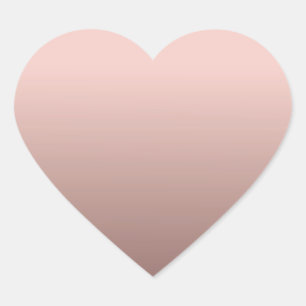 Trendy Rose Gold Add Your Text Blank Template Heart Sticker