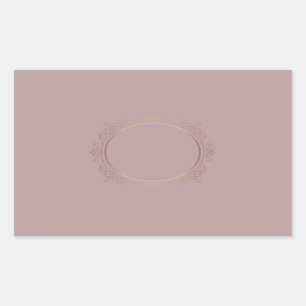 Trendy Rose Gold Blank Template Add Your Own Text Rectangular Sticker