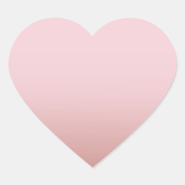 Trendy Rose Gold Blank Template Add Your Text Heart Sticker (Front)