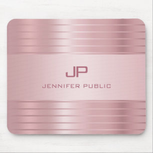 Trendy Rose Gold Colour Modern Template Elegant Mouse Mat
