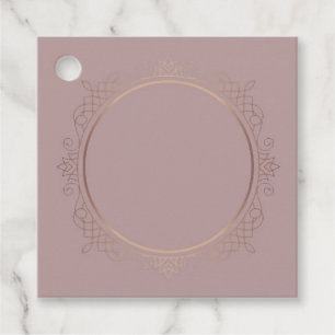 Trendy Rose Gold Custom Blank Template Favour Tags