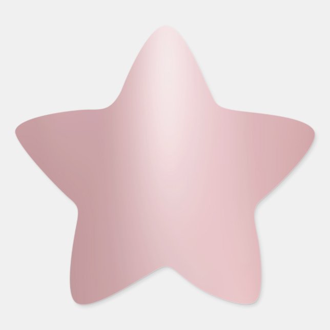 Trendy Rose Gold Elegant Modern Blank Template Star Sticker (Front)