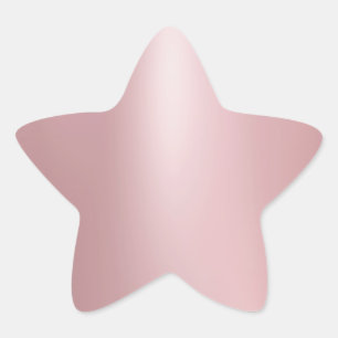 Trendy Rose Gold Elegant Modern Blank Template Star Sticker