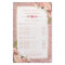 Trendy Rose Gold Glitter Floral Beauty Salon Menu