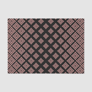 Trendy Rose Gold Glitter Rhomboid Pattern Tissue Paper