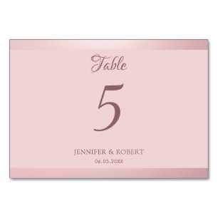 Trendy Rose Gold Modern Script Elegant Template Table Number
