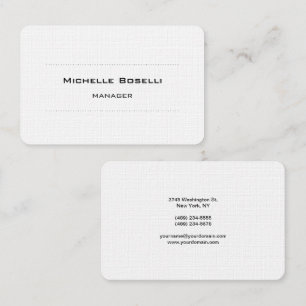 Trendy Rounded Corner Modern Professional Plain Business Card