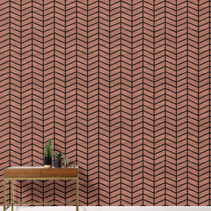 Trendy Rustic Brown Chevron Wallpaper