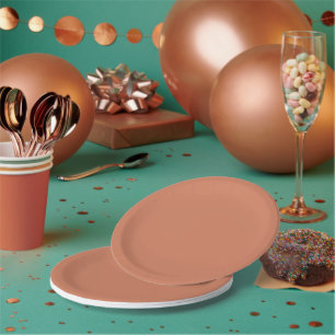 Trendy Rustic Copper - Paper Plates