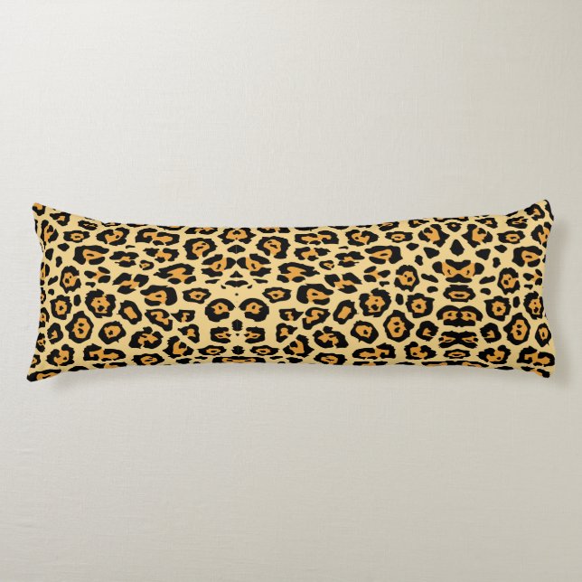 trendy safari fashion leopard spots cheetah print body cushion (Front)
