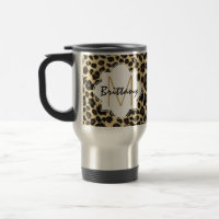 Trendy Safari Leopard Print Monogram