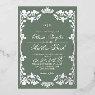 Trendy Sage Green  Floral The Wedding of