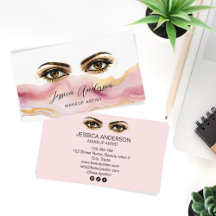 Trendy Salon Makeup Artist Brown Eyes Lashes