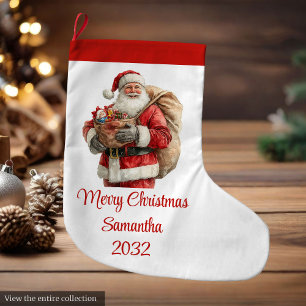 Trendy Santa Claus Modern Warmish Holiday Stocking