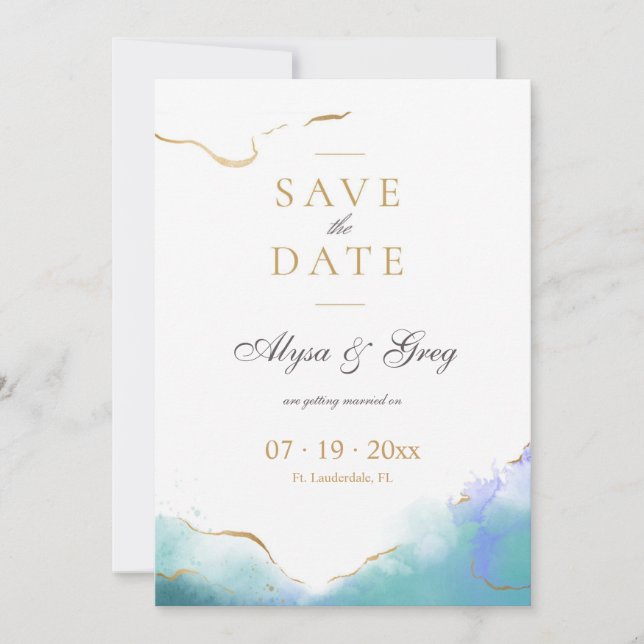 Trendy Save the Date Announcement (Front)