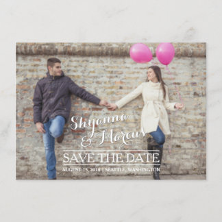 Trendy Save the Date Horizontal Photo Template