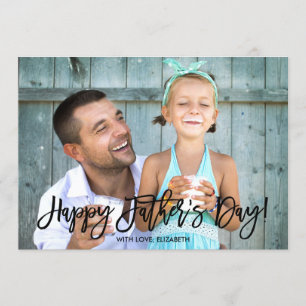 Trendy Script   Father's Day Photo Card