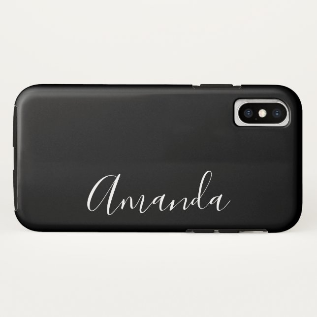 Trendy Script Font (Black) Case-Mate iPhone Case (Back (Horizontal))
