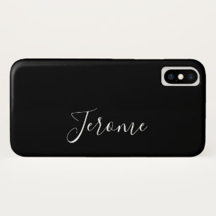 Trendy Script Font (Black) iPhone X Case