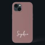 Trendy Script Modern Custom Signature Name Blush iPhone 13 Case<br><div class="desc">Fresh and stylish,  this trendy signature script design features your custom name in stylish earth tones. Personalise with your custom background colour by using the editing tool at the bottom of the personalisation tab and make this your own unique,  perfect accessory!</div>