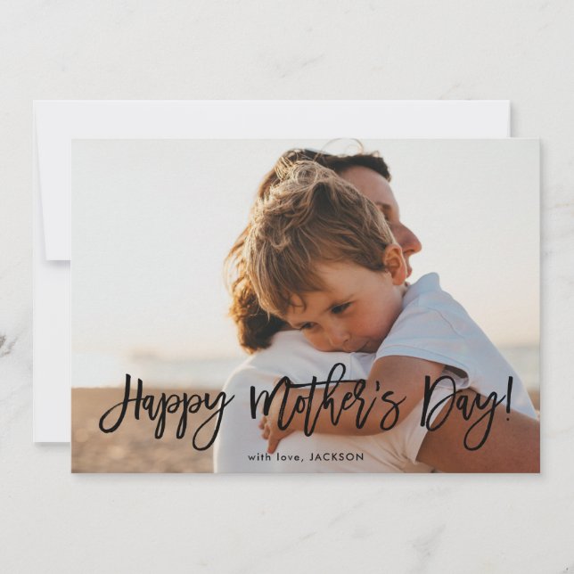 Trendy Script | Mother's Day Photo Card (Front)