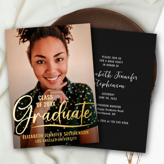 Trendy script overlay Graduation party photo (Creator Uploaded)