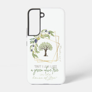 Trendy Scripture Olive Tree Gold Wreath Samsung Galaxy Case