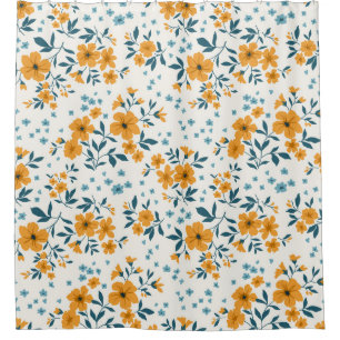 Trendy seamless vintage floral pattern. Endless de Shower Curtain