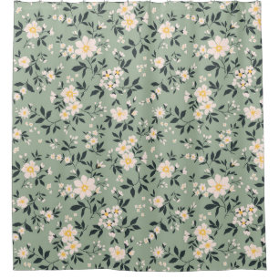 Trendy seamless vintage floral pattern. Endless de Shower Curtain