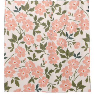 Trendy seamless vintage floral pattern. Endless pr Shower Curtain