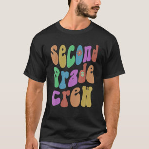 Trendy Second Grade Crew Teacher Hello 2nd Gr Vint T-Shirt