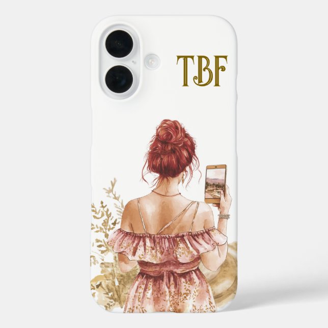 Trendy Selfie Girl Phone Case (Back)